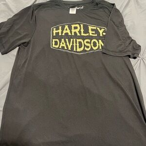Harley-Davidson Charcoal Tee with Yellow Logo